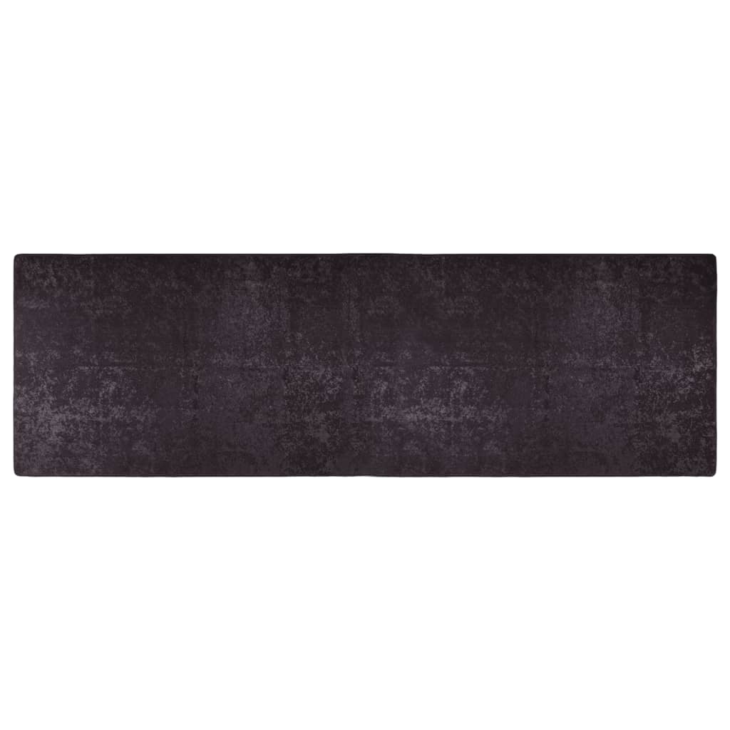 vidaXL Tapis lavable antidérapant 80x300 cm Anthracite