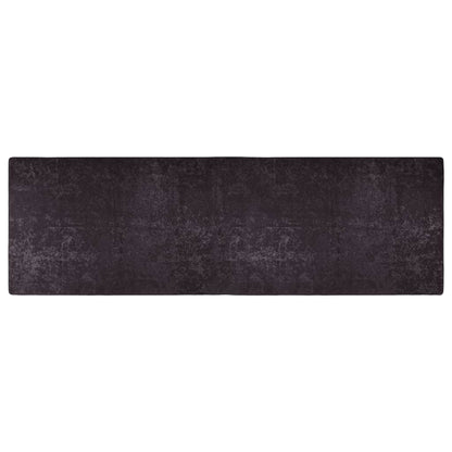 vidaXL Tapis lavable antidérapant 80x300 cm Anthracite