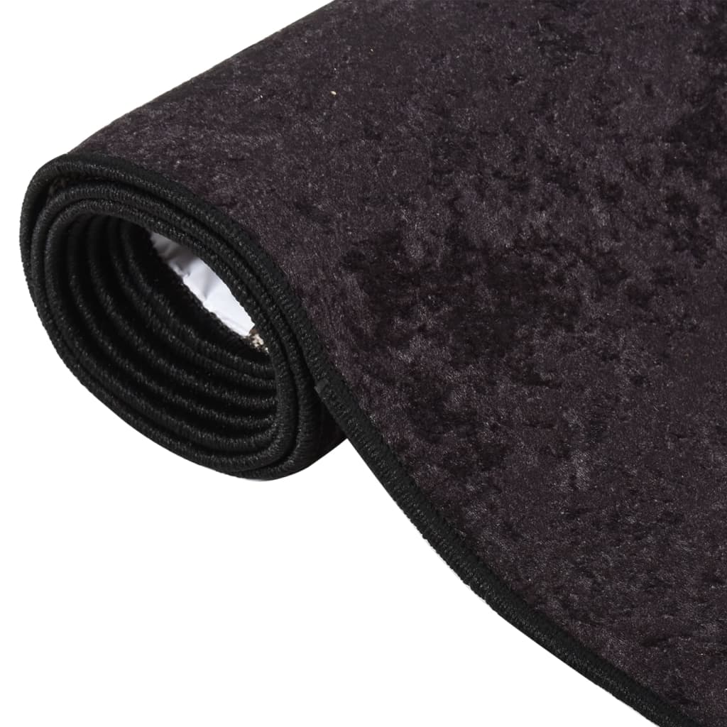 vidaXL Tapis lavable antidérapant 160x230 cm Anthracite
