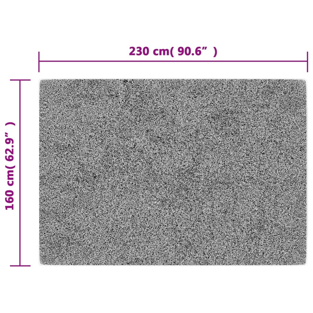 vidaXL Tapis lavable antidérapant 160x230 cm Anthracite