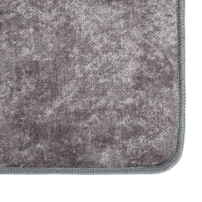 vidaXL Tapis lavable antidérapant 120x180 cm Gris