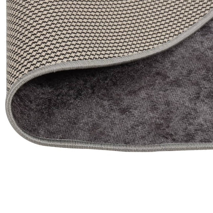 vidaXL Tapis lavable antidérapant φ120 cm Gris