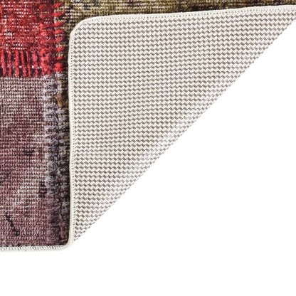 vidaXL Tapis lavable antidérapant Patchwork 190x300 cm Multicolore