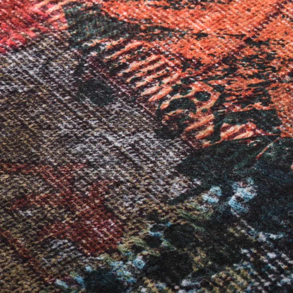 vidaXL Tapis lavable antidérapant Patchwork 190x300 cm Multicolore