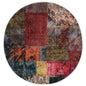 vidaXL Tapis lavable antidérapant Patchwork φ120 cm Multicolore