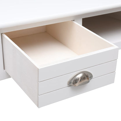 vidaXL Buffet Blanc 108x45x76 cm Bois de Paulownia massif
