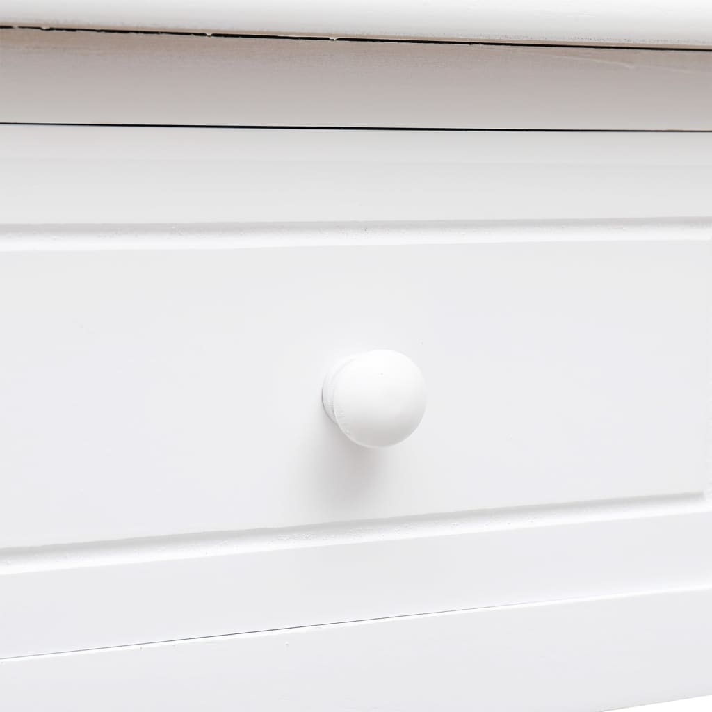 vidaXL Buffet Blanc 108x45x76 cm Bois de Paulownia massif