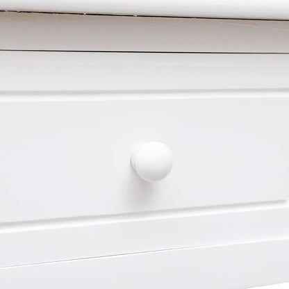 vidaXL Buffet Blanc 108x45x76 cm Bois de Paulownia massif