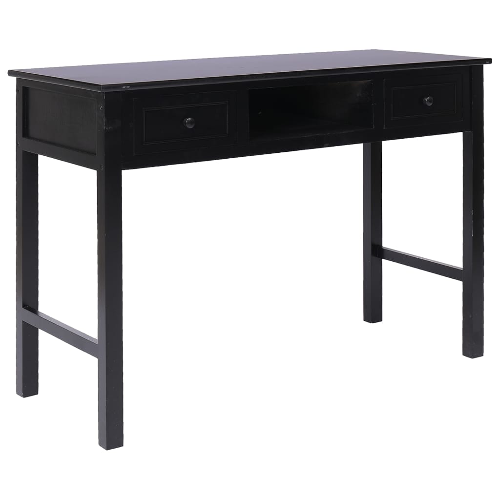 vidaXL Buffet Noir 108x45x76 cm Bois de Paulownia massif