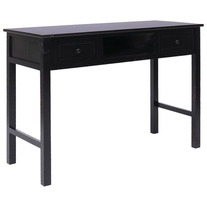 vidaXL Buffet Noir 108x45x76 cm Bois de Paulownia massif