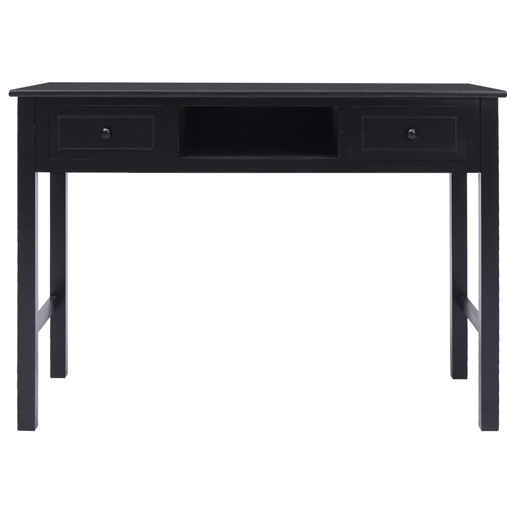 vidaXL Buffet Noir 108x45x76 cm Bois de Paulownia massif