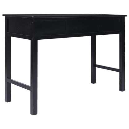 vidaXL Buffet Noir 108x45x76 cm Bois de Paulownia massif