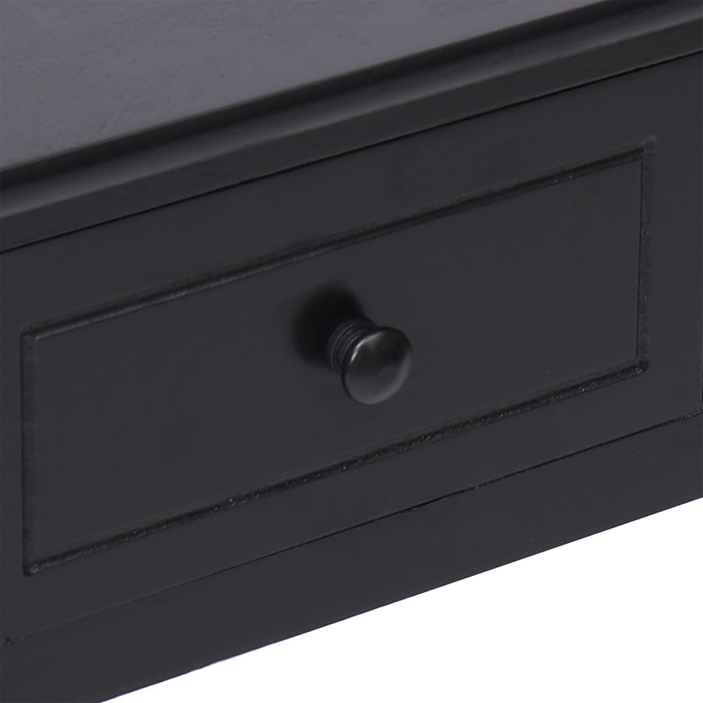 vidaXL Buffet Noir 108x45x76 cm Bois de Paulownia massif