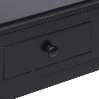 vidaXL Buffet Noir 108x45x76 cm Bois de Paulownia massif