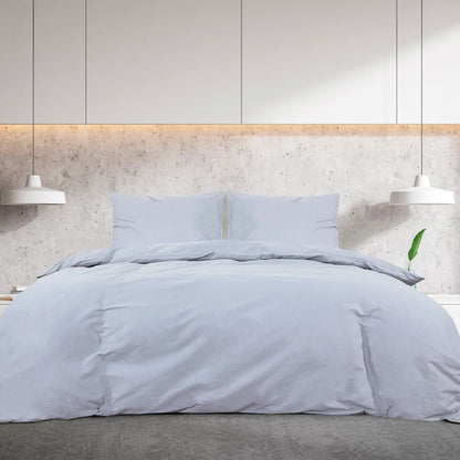 vidaXL Ensemble de housse de couette Gris 200x200 cm Microfibre légère