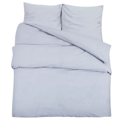 vidaXL Ensemble de housse de couette Gris 200x220 cm Microfibre légère