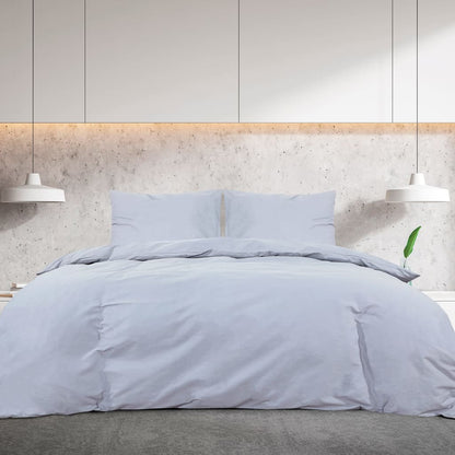 vidaXL Ensemble de housse de couette Gris 200x220 cm Microfibre légère