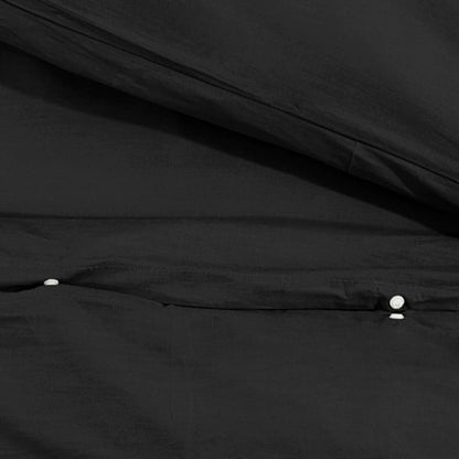 vidaXL Ensemble de housse de couette Noir 260x240 cm Microfibre légère