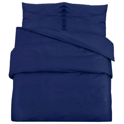vidaXL Ensemble de housse de couette Bleu marine 200x220 cm Microfibre