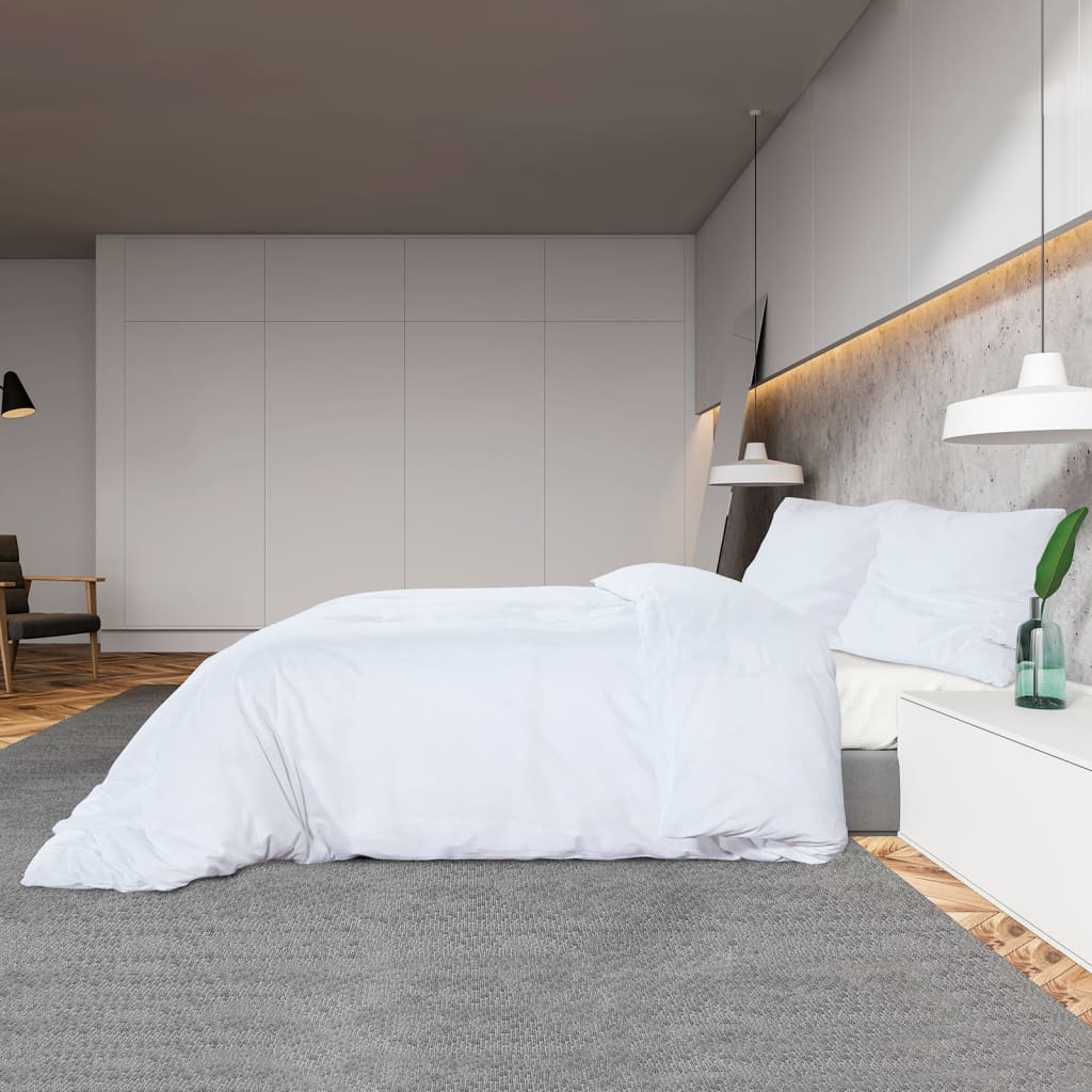 vidaXL Ensemble de housse de couette Blanc 220x240 cm Microfibre