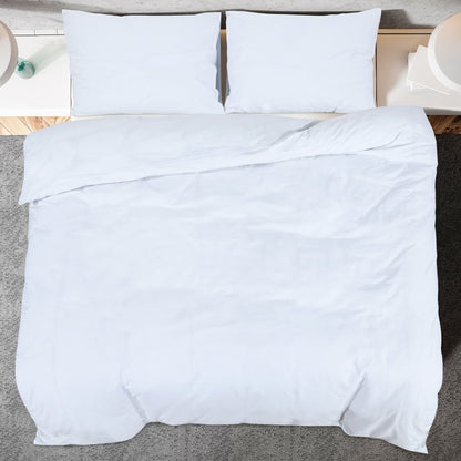 vidaXL Ensemble de housse de couette Blanc 260x240 cm Microfibre