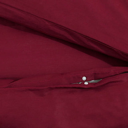 vidaXL Ensemble de housse de couette Bordeaux 200x200 cm Microfibre