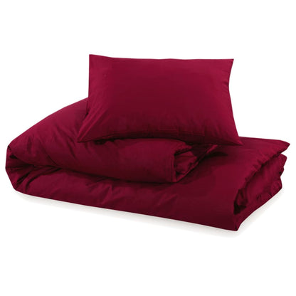 vidaXL Ensemble de housse de couette Bordeaux 200x200 cm Microfibre