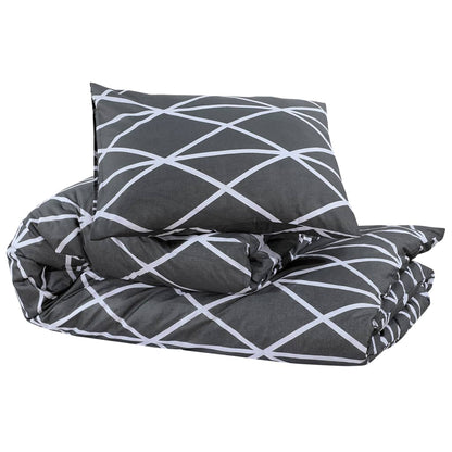vidaXL Ensemble de housse de couette Gris 220x240 cm Coton