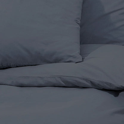 vidaXL Ensemble de housse de couette Anthracite 200x200 cm Coton