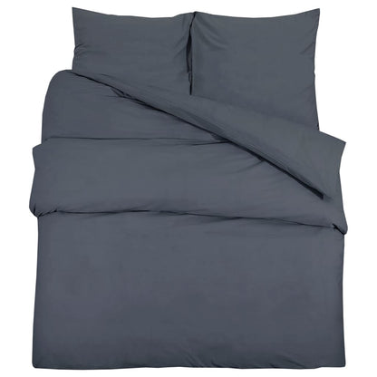 vidaXL Ensemble de housse de couette Anthracite 240x220 cm Coton