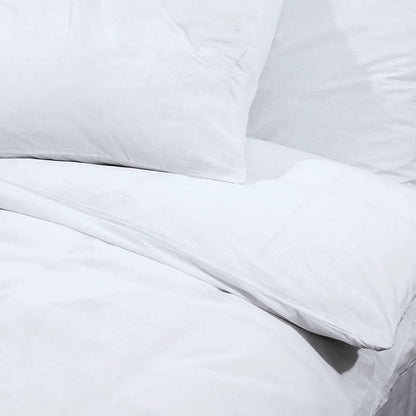 vidaXL Ensemble de housse de couette Blanc 140x200 cm Coton