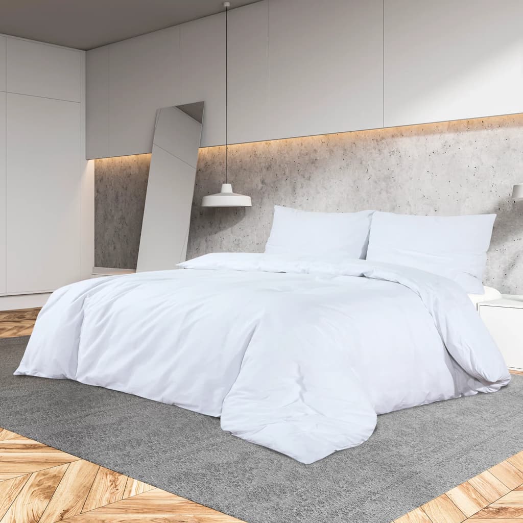 vidaXL Ensemble de housse de couette Blanc 260x240 cm Coton