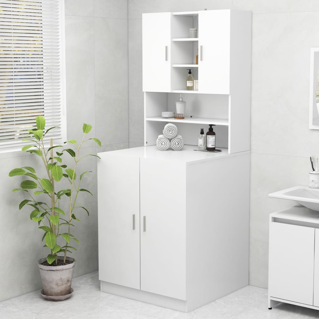 vidaXL Meuble pour machine à laver Blanc