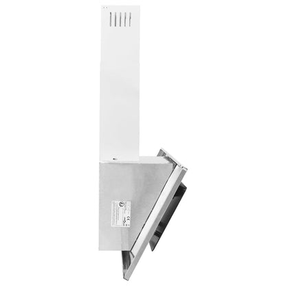 vidaXL Hotte murale 90 cm Acier inoxydable et verre trempé Argenté