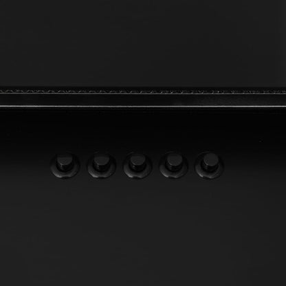 vidaXL Hotte murale 90 cm Acier inoxydable et verre trempé Noir