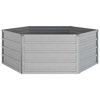 vidaXL Lit surélevé de jardin 129x45 cm Acier galvanisé Argenté