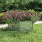 vidaXL Lit surélevé de jardin 129x45 cm Acier galvanisé Argenté