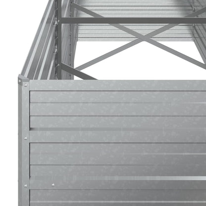 vidaXL Lit surélevé de jardin 240x80x77 cm Acier galvanisé Argenté