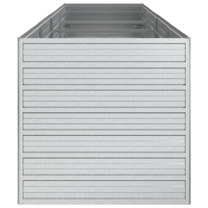 vidaXL Lit surélevé de jardin 320x80x77 cm Acier galvanisé Argenté