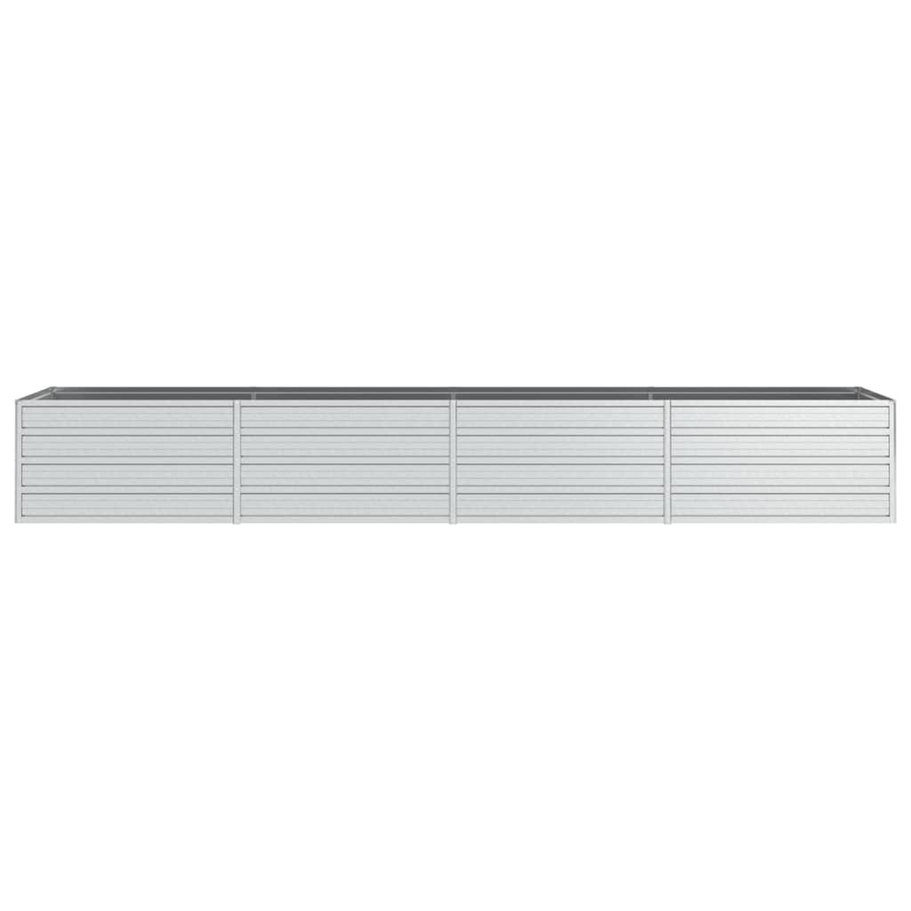 vidaXL Lit surélevé de jardin 320x80x45 cm Acier galvanisé Argenté