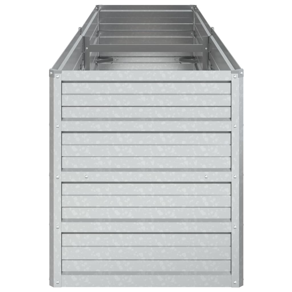 vidaXL Lit surélevé de jardin 160x40x45 cm Acier galvanisé Argenté