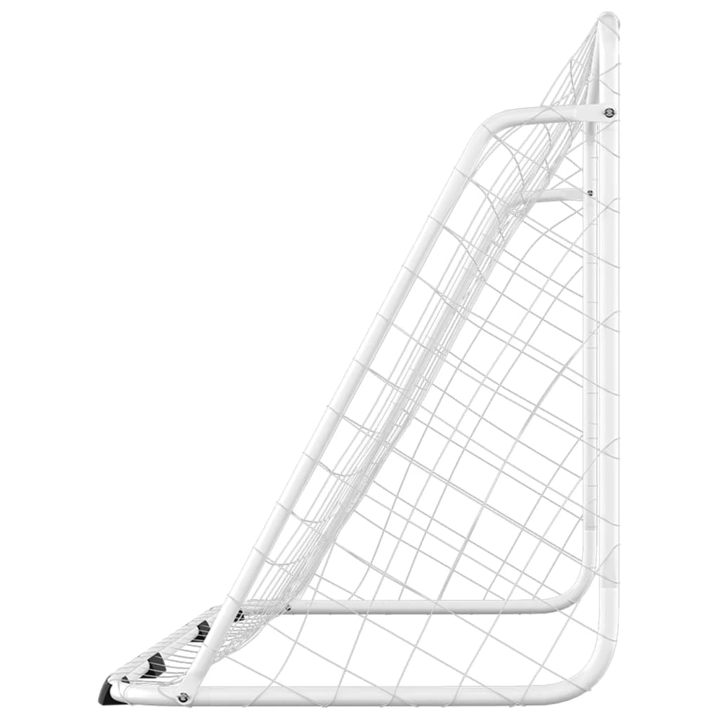 vidaXL But de football avec filet Blanc 180x90x120 cm Acier