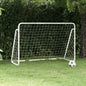 vidaXL But de football avec filet Blanc 180x90x120 cm Acier