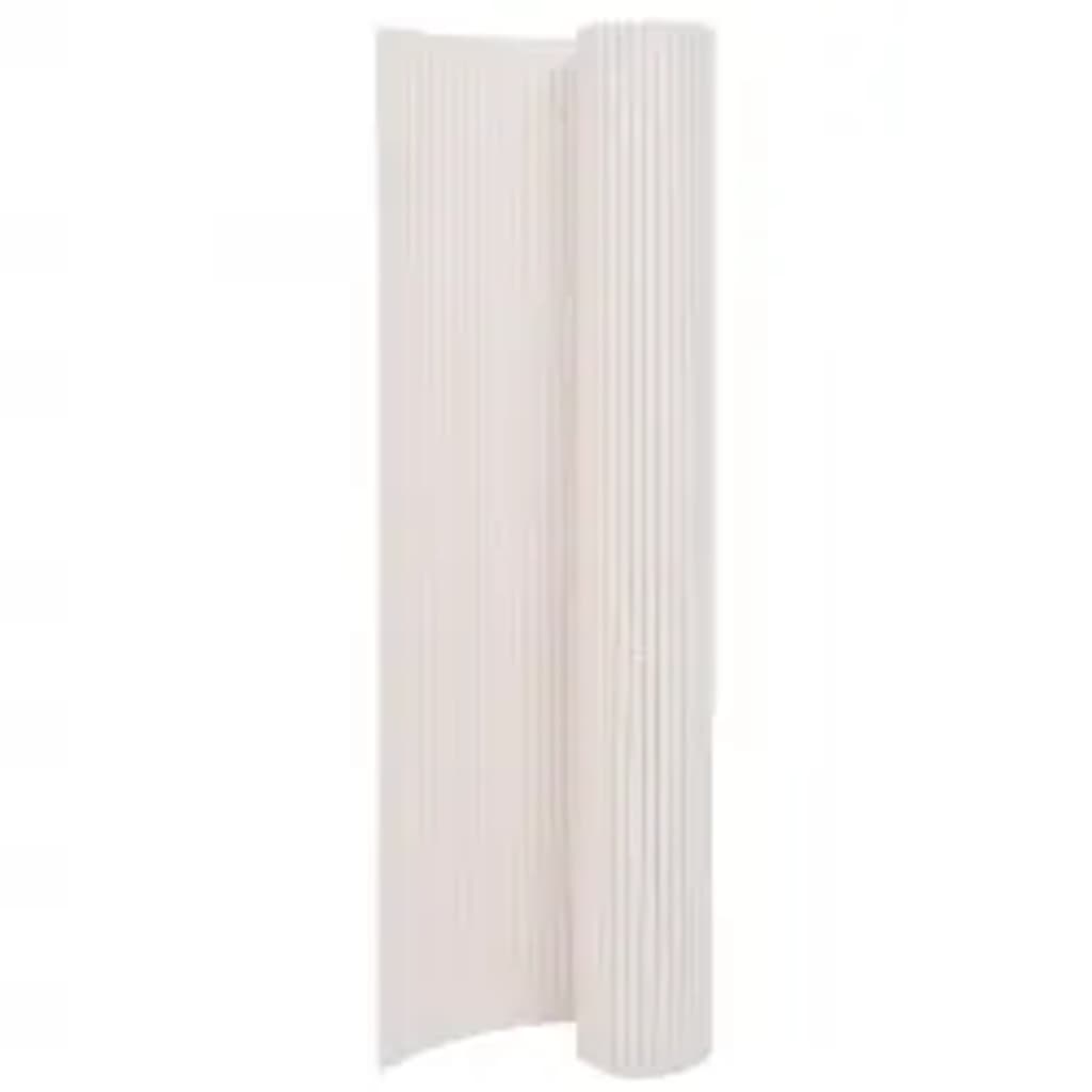 vidaXL Clôture de jardin double face 110x400 cm Blanc