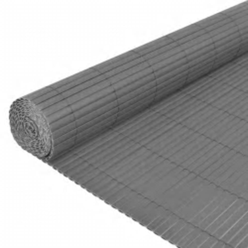 vidaXL Clôture de jardin double face 110x400 cm Gris