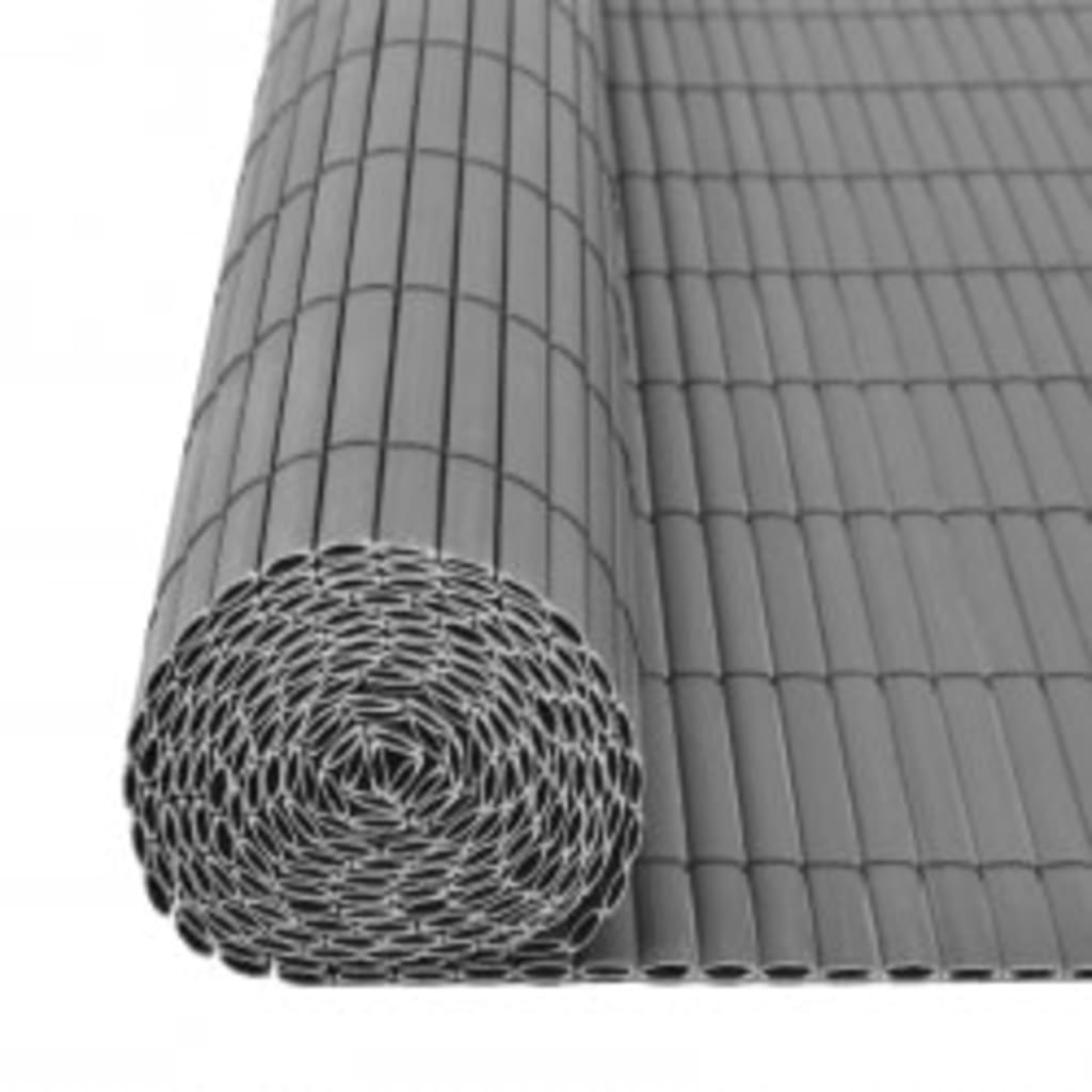 vidaXL Clôture de jardin double face 110x400 cm Gris
