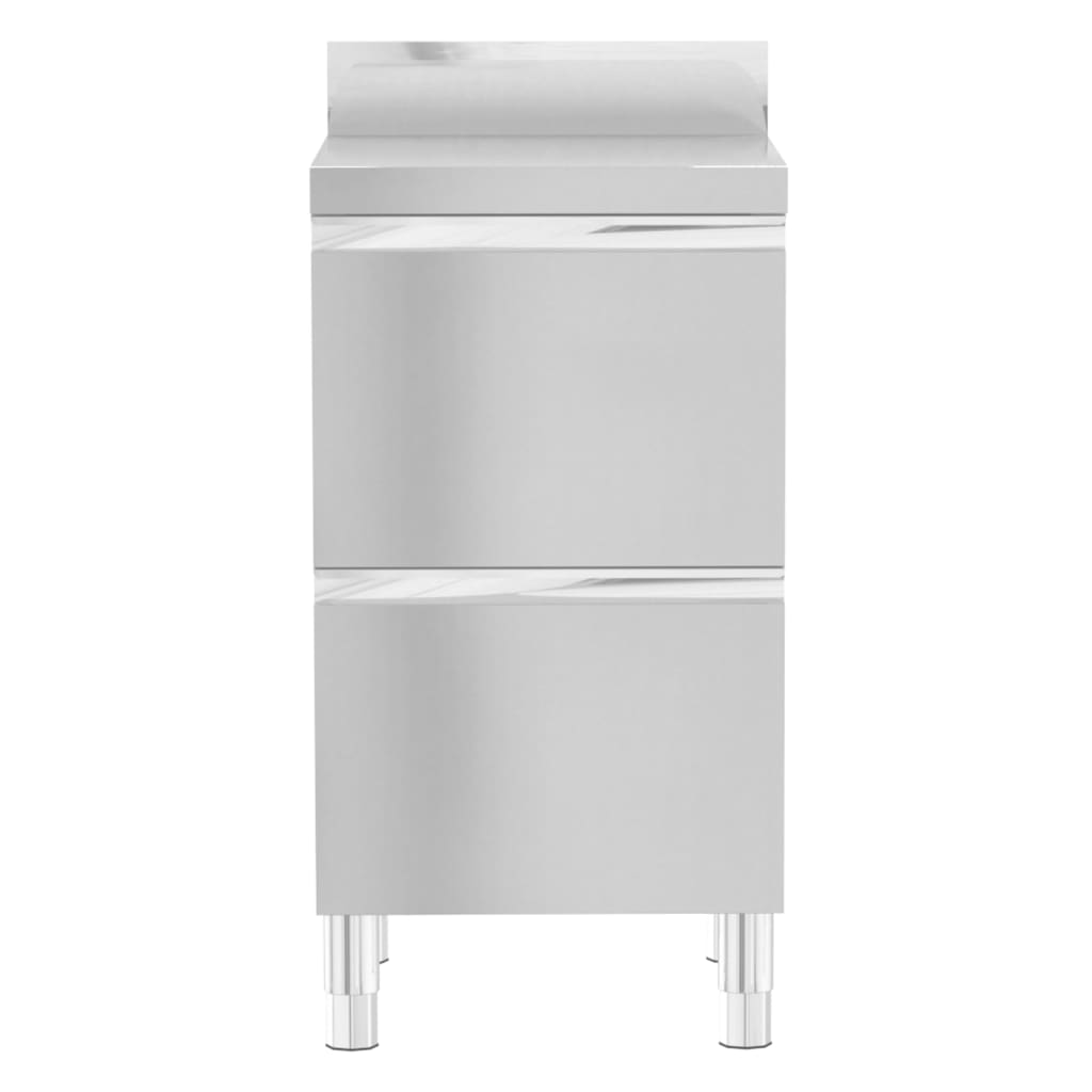 vidaXL Armoires de cuisine commerciale 3 pcs Acier inoxydable