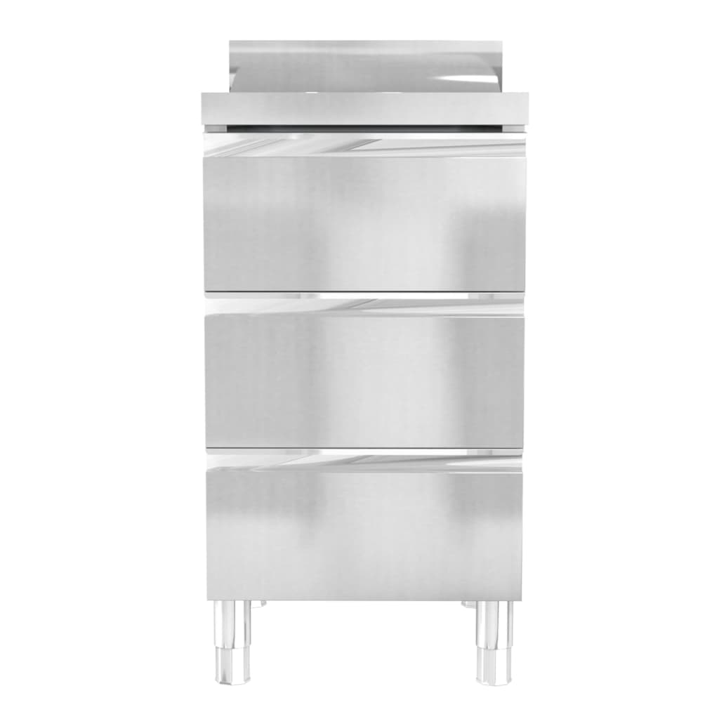 vidaXL Armoires de cuisine commerciale 3 pcs Acier inoxydable