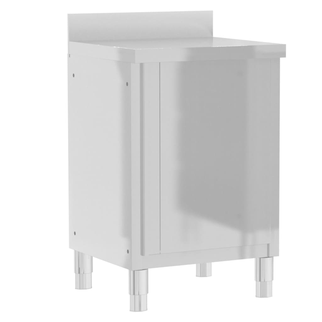 vidaXL Armoires de cuisine commerciale 3 pcs Acier inoxydable