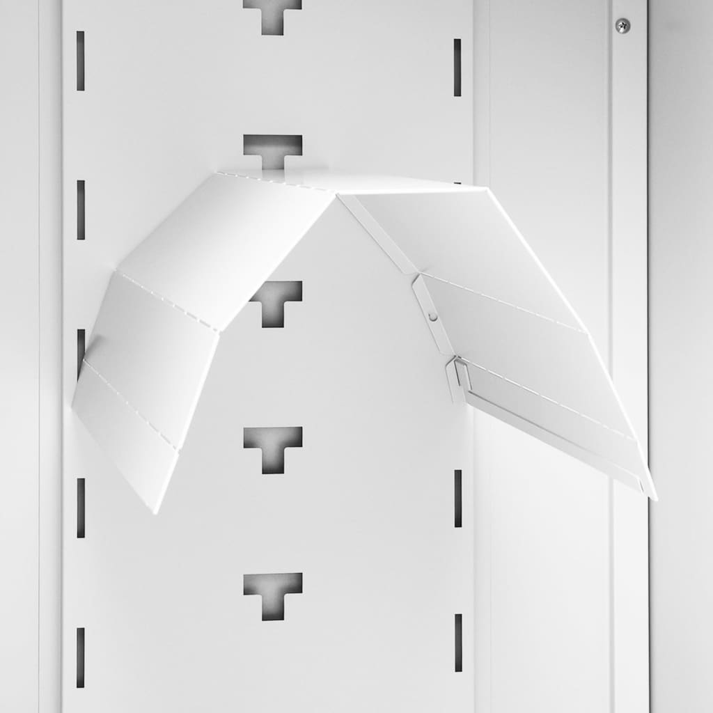 vidaXL Armoire à selles Blanc 53x53x140 cm Acier